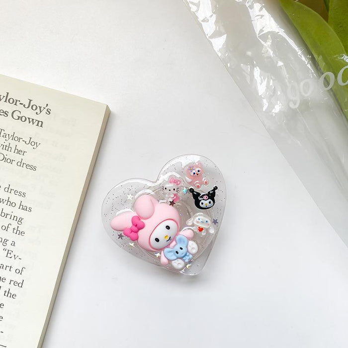 Wholesale Grips Epoxy Cute Cartoon Retractable Phone Holder (S) JDC-PS-BaiY027