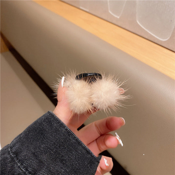 Jewelry WholesaleWholesale Hair Ball Plush Hair Clips JDC-HC-CR001 Hair Clips 楚柔 %variant_option1% %variant_option2% %variant_option3%  Factory Price JoyasDeChina Joyas De China