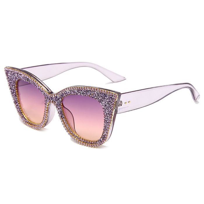 Jewelry WholesaleWholesale Rhinestone Metal Cat Eye Ladies Sunglasses MOQ≥2 JDC-SG-GuiM012 Sunglasses 闺淼 %variant_option1% %variant_option2% %variant_option3%  Factory Price JoyasDeChina Joyas De China