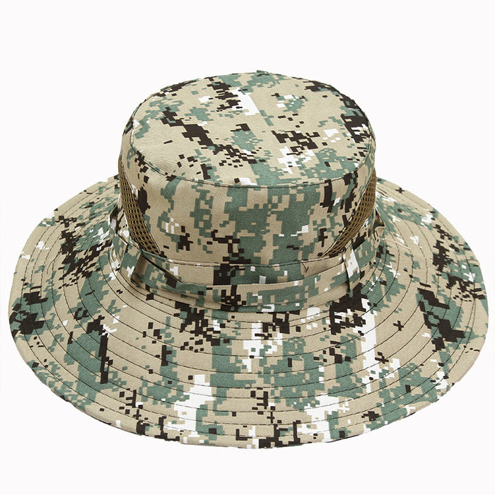 Wholesale Camouflage Bucket Hat Men's Fishing Mountaineering Outdoor Basin Hat Shade JDC-FH-YueH003