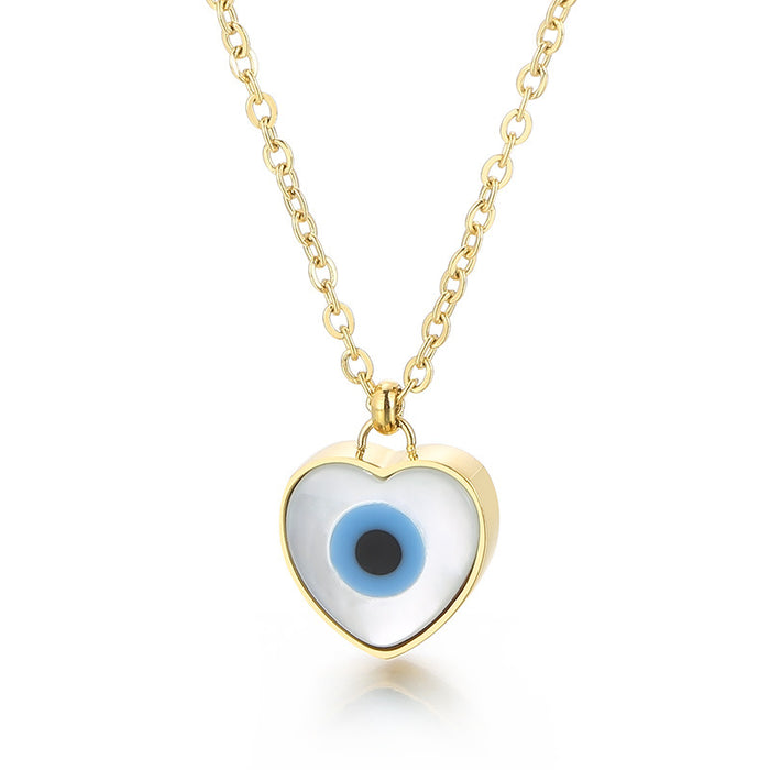 Wholesale Necklaces Titanium Steel Opal Devil's Eye JDC-NE-PERMKAL001