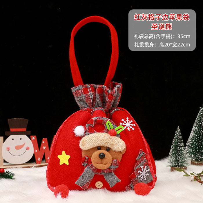 Wholesale Gift Box Christmas Apple Bag Round Bunch Mouth Gift Bag MOQ≥2 JDC-GB-QiaoC002