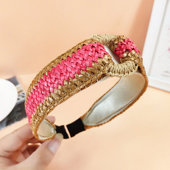 Wholesale Headband Straw Boho Style JDC-HD-ChaoX007