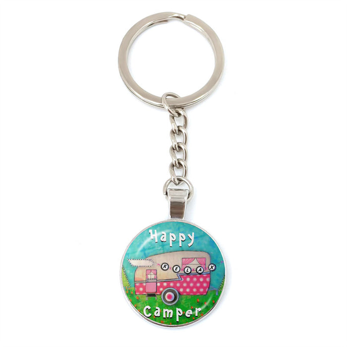 Wholesale keychain good friend happy wild camping pendant JDC-KC-MoS004