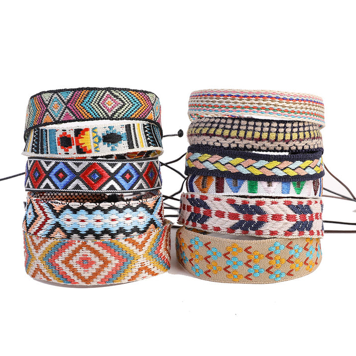 Wholesale Bracelet Fabric Bohemian Art Bracelet MOQ≥3 JDC-BT-RonH001