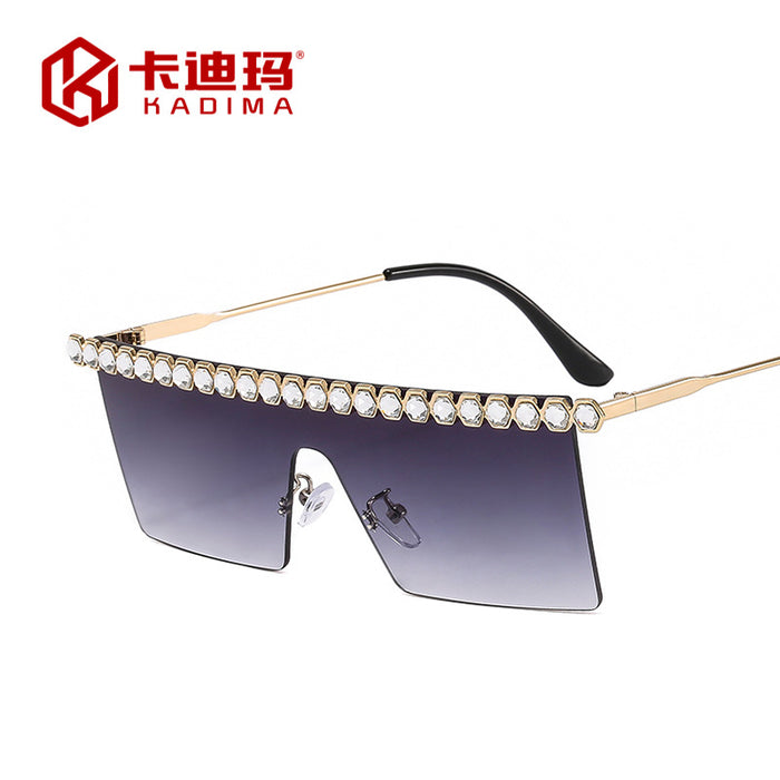 Wholesale Sunglasses PC Frame One Piece Diamonds JDC-SG-XiA048