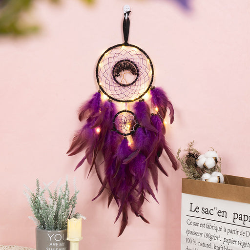 Jewelry WholesaleWholesale Tree of Life Wind Chimes Dreamnet Feather Hanging Ornament MOQ≥2 JDC-DC-MGu018 Dreamcatcher 梦罟 %variant_option1% %variant_option2% %variant_option3%  Factory Price JoyasDeChina Joyas De China