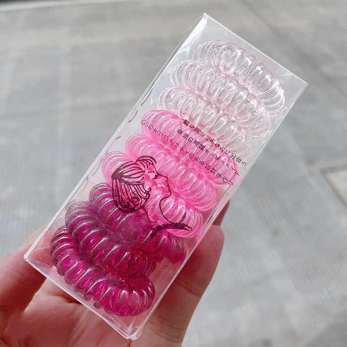 Wholesale Telephone Cord Hair Ring Girls Tie Hair Color High Elasticity Suit JDC-HS-YGe002