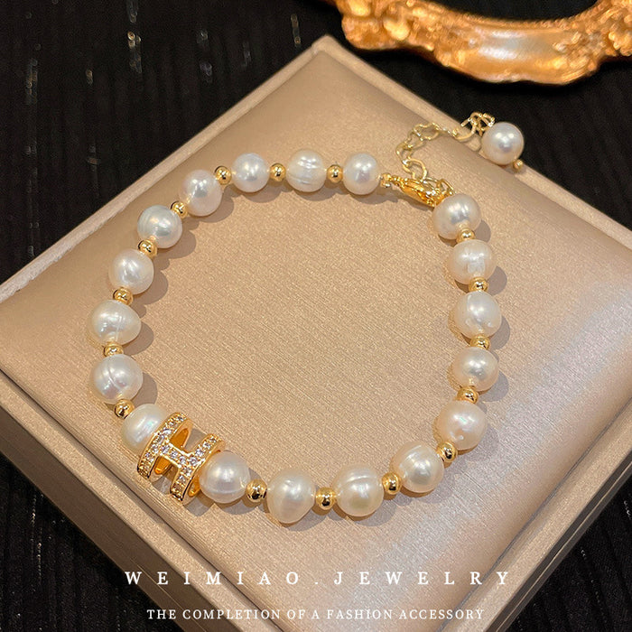 Wholesale Bracelet Pearl Diamond Premium Bracelet MOQ≥2 JDC-BT-WeiM001