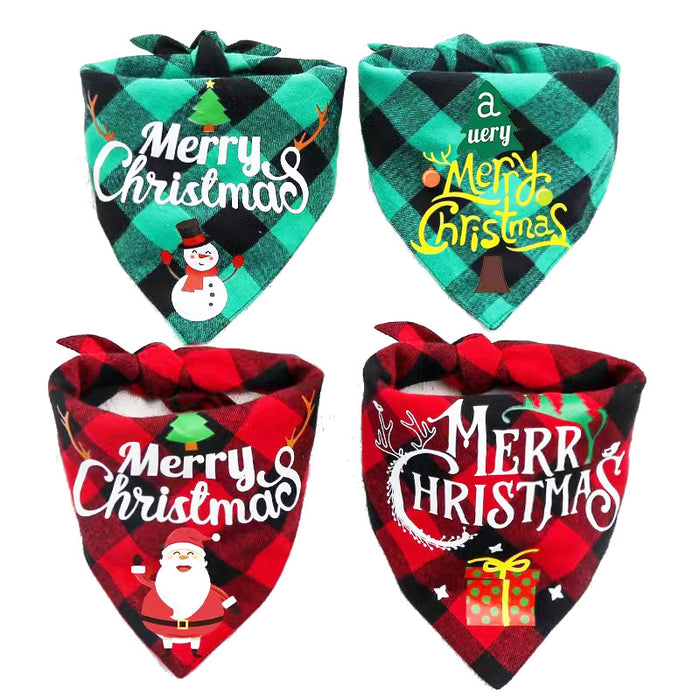 Wholesale Pet Decorative Triangle Towel Dog Pregnancy Notice Saliva Towel Christmas Pet JDC-PD-yuexin001