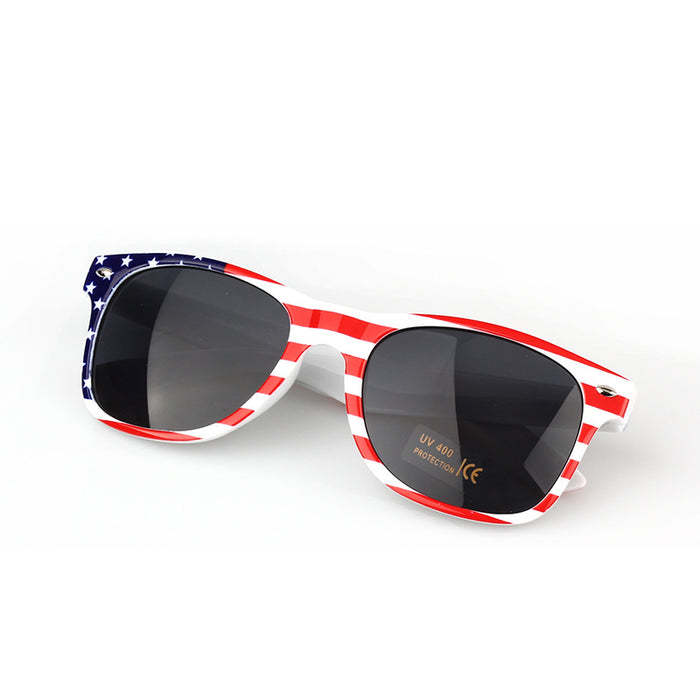 Wholesale 4th of July Classic Rice Nail Transparent American Flag Sunglasses Independence Day JDC-SG-ZuoL001