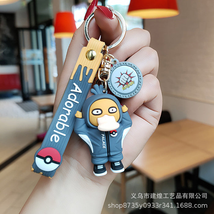 Wholesale new three generations cartoon sweater PVC doll keychain pendant JDC-KC-JianH001