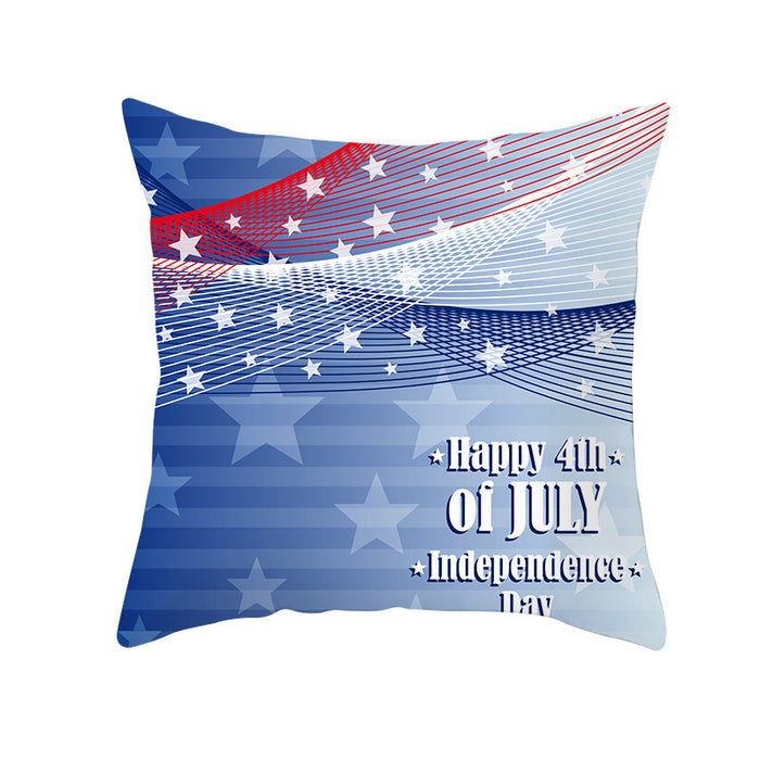 Wholesale 4th of July Independence Day Pillowcase Peach Skin Print MOQ≥2 JDC-PW-Jinze001