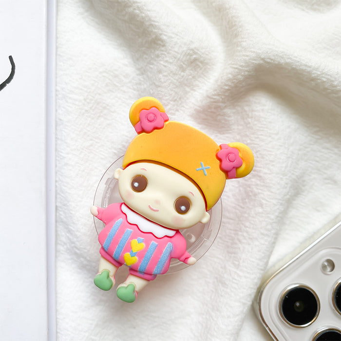 Wholesale Grip Epoxy Cute Cartoon Doll Sticker Cell Phone Airbag Holder JDC-PS-Xinx017