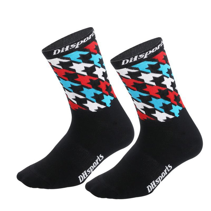 Wholesale Sock Nylon Cycling Socks Cycling Moisture Wicking Mid Tube JDC-SK-QiT009