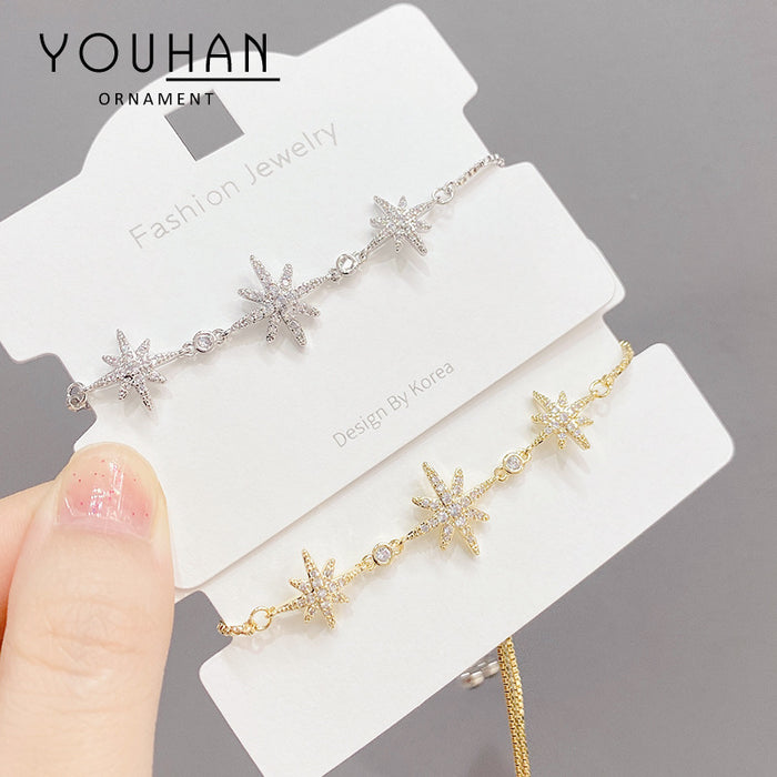 Jewelry WholesaleWholesale badang star zircon snowflake adjustable pull Bracelet JDC-BT-YouH008 Bracelet 优涵 %variant_option1% %variant_option2% %variant_option3%  Factory Price JoyasDeChina Joyas De China