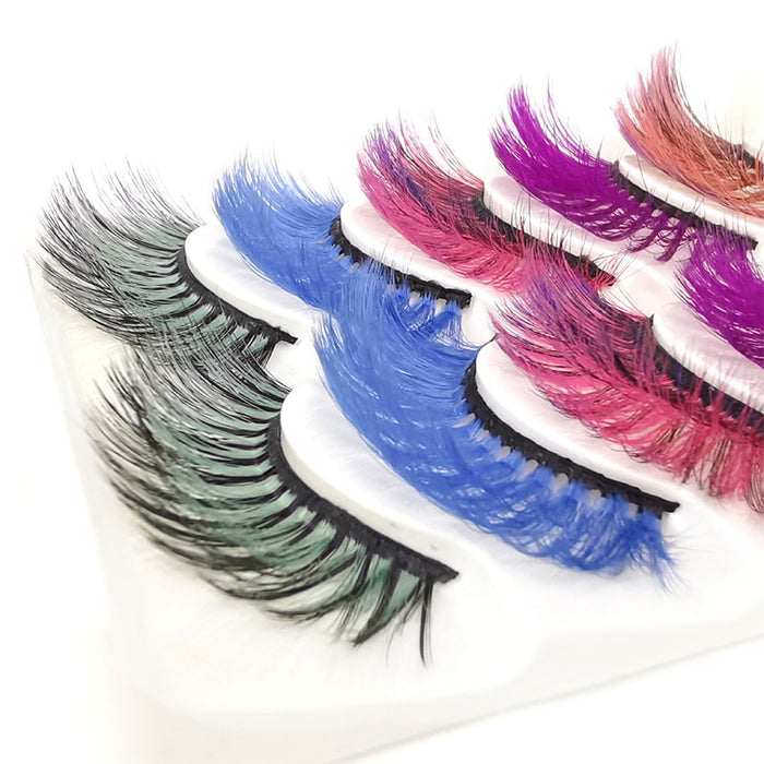 Jewelry WholesaleWholesale Color Messy False Eyelashes 5 Pairs Pack JDC-EY-LDian002 eyelashes 靓点 %variant_option1% %variant_option2% %variant_option3%  Factory Price JoyasDeChina Joyas De China