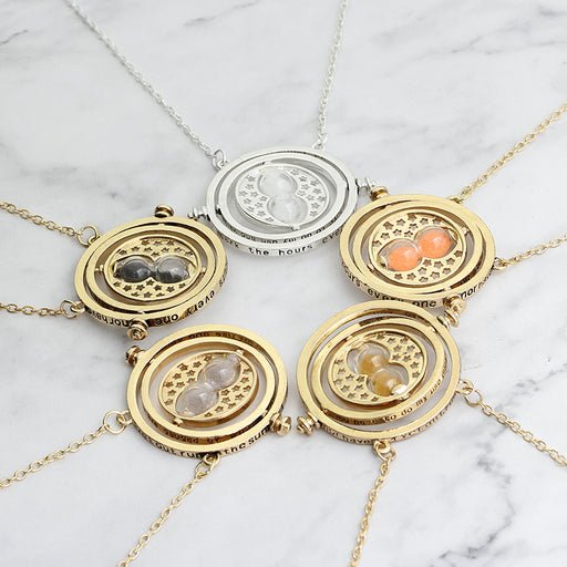 Jewelry WholesaleWholesale Metal Time Converter Hourglass Rotating Alloy Necklace MOQ≥2 JDC-NE-ZJ014 Necklaces 志嘉 %variant_option1% %variant_option2% %variant_option3%  Factory Price JoyasDeChina Joyas De China