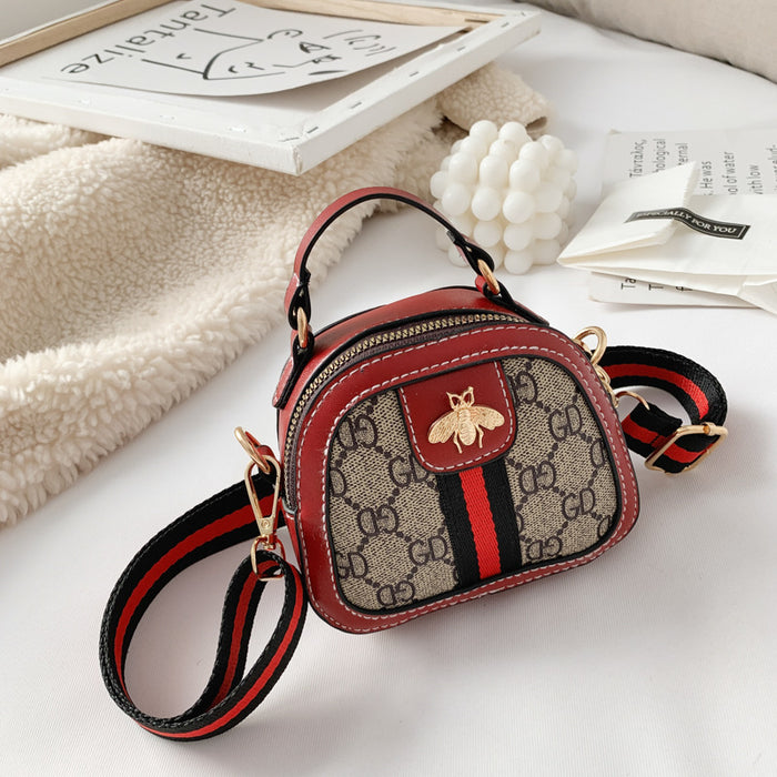 Wholesale Shoulder Bag PU Printed Children's Cute Little Bee MOQ≥3 JDC-SD-Xuhan002