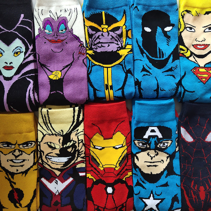 Wholesale Sock Cotton Cartoon Pattern Anime Sweat Absorb (M) MOQ≥3 JDC-SK-SuY003