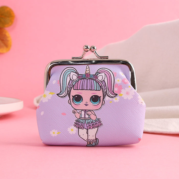 Wholesale Wallet PU Cute Cartoon Children's Iron Buckle Coin Purse MOQ≥3 JDC-WT-Hongqiong001