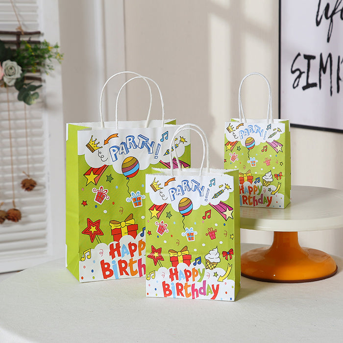 Wholesale Gift Bags Kraft Paper Food Bags Festive Party Cartoons JDC-GB-ganrui004