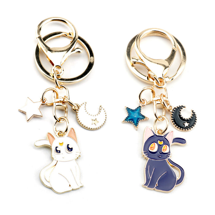 Wholesale alloy keychain cartoon cute cat JDC-KC-AngJ006