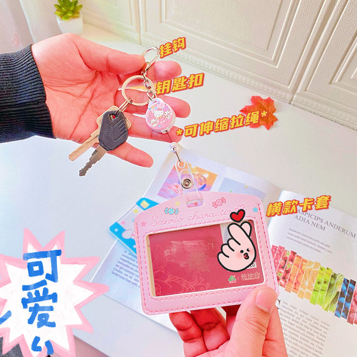 Wholesale Keychain PU Cute Cartoon Retractable Card Holder MOQ≥3 (M) JDC-KC-ONG003