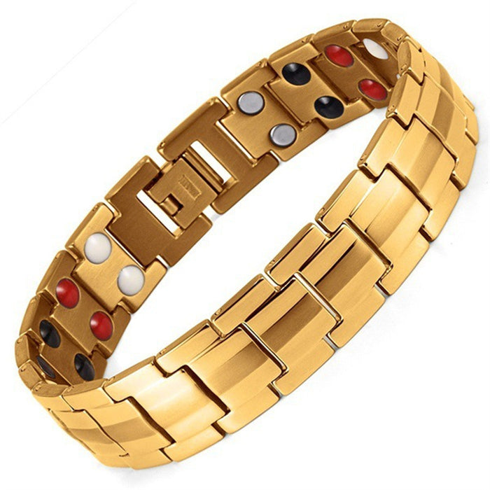 Wholesale Detachable Double Row Magnetic Therapy Bracelet JDC-BT-YunJ003