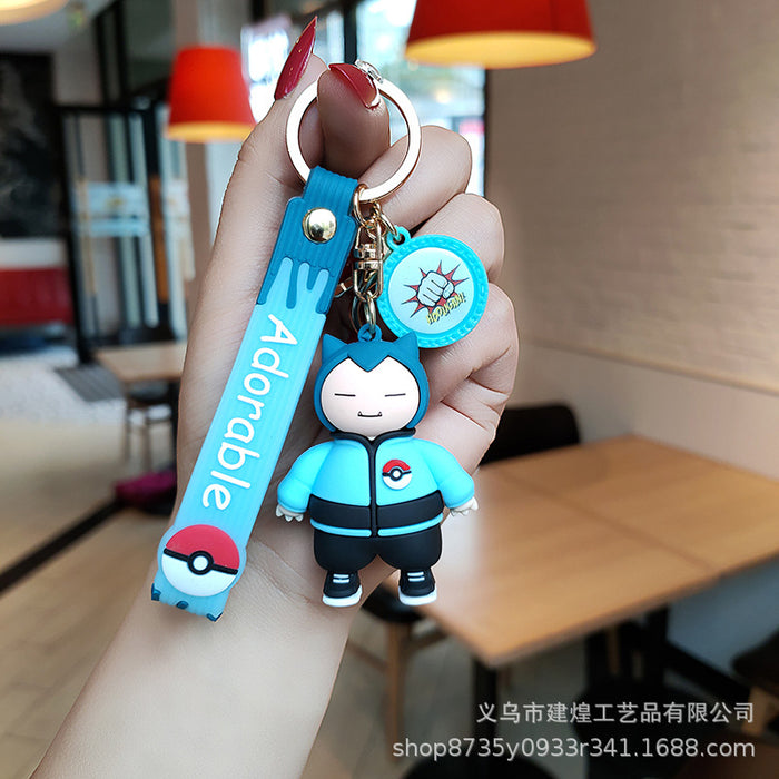 Wholesale new three generations cartoon sweater PVC doll keychain pendant JDC-KC-JianH001