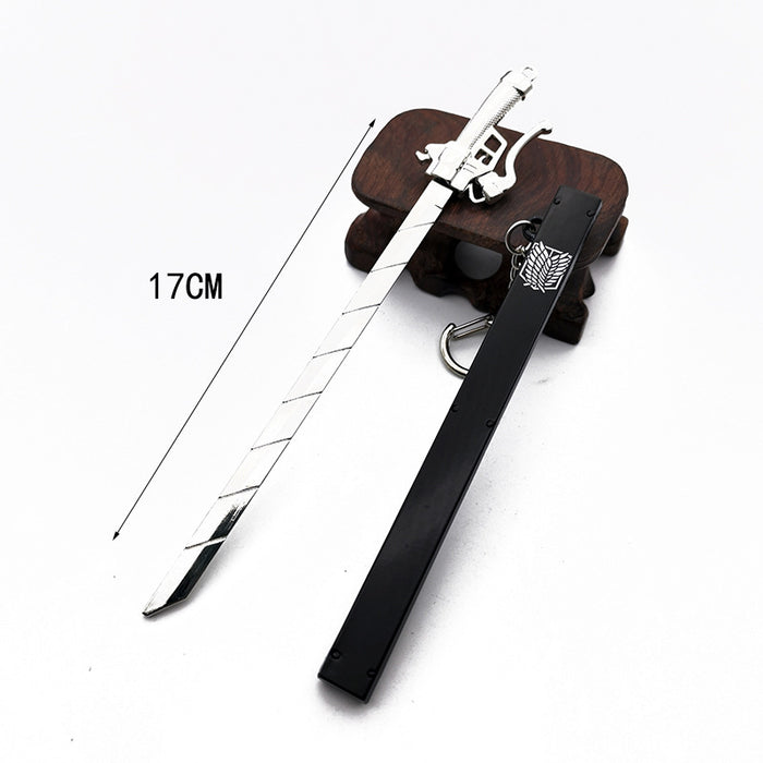 Wholesale metal sheathed sword model pendant keychain (M) JDC-KC-MShan003