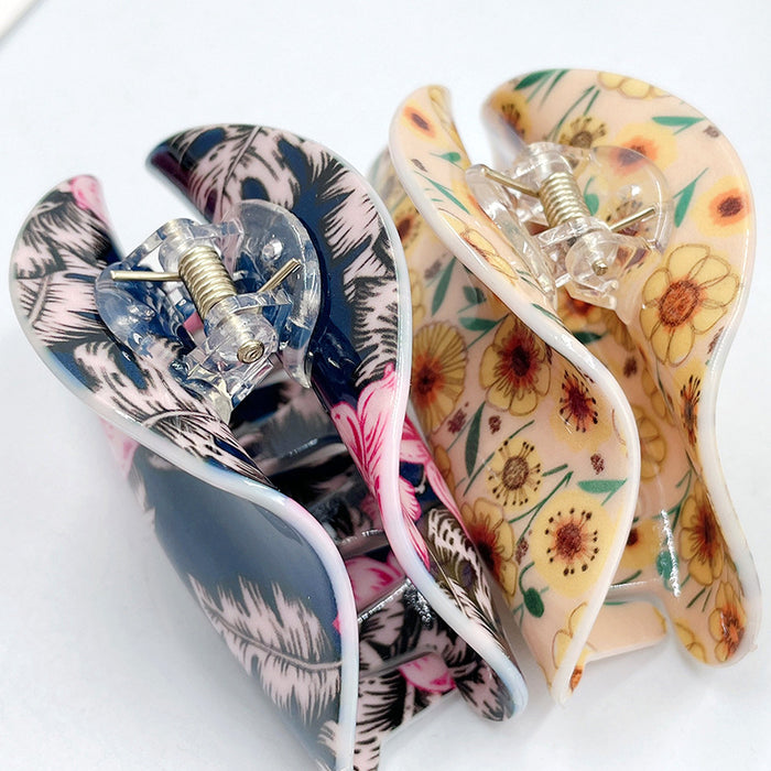 Wholesale Flower Acrylic Hair Clips JDC-HC-GeLeiS004