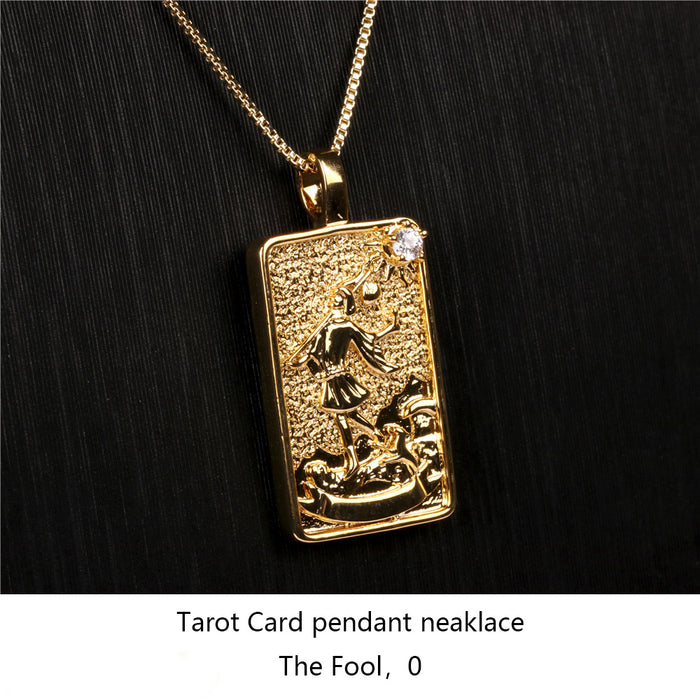 Wholesale Necklaces Copper Solomon Tarot Square JDC-NE-PREMTIANY001