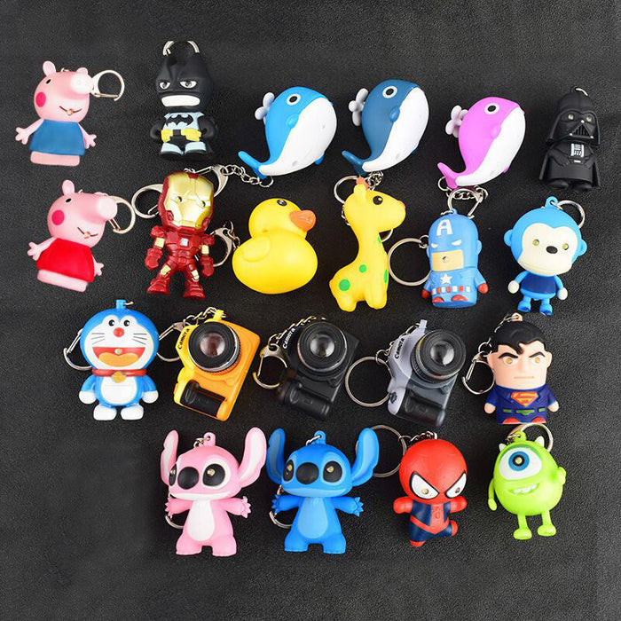 Wholesale Cartoon Resin Sound Lighting Keychain (M) JDC-KC-ManM018