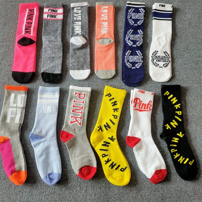 Wholesale Sock Polyester Cotton Sweat Absorbing Street Skateboard Women Pile Dui Calf Socks 2 pairs/set MOQ≥2 JDC-SK-HaoMing001