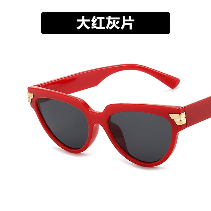 Wholesale triangle cat eye sunglasses rice nails JDC-SG-KD177