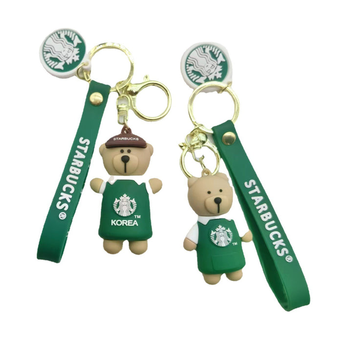 Wholesale Keychains PVC Hardware Cute Cartoon Bear (M) MOQ≥2 JDC-KC-LiangQ002