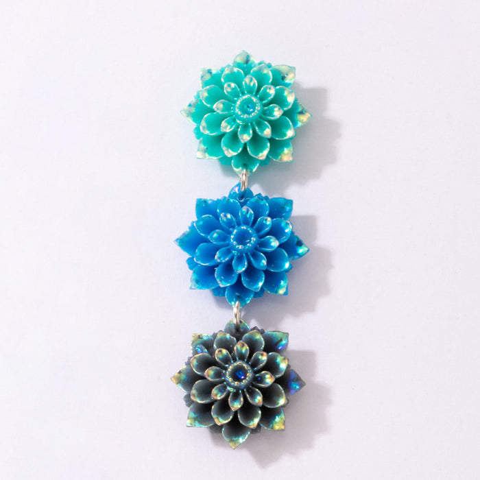 Wholesale Plastic Laser Flower Earrings MOQ≥2 JDC-ES-lingg013