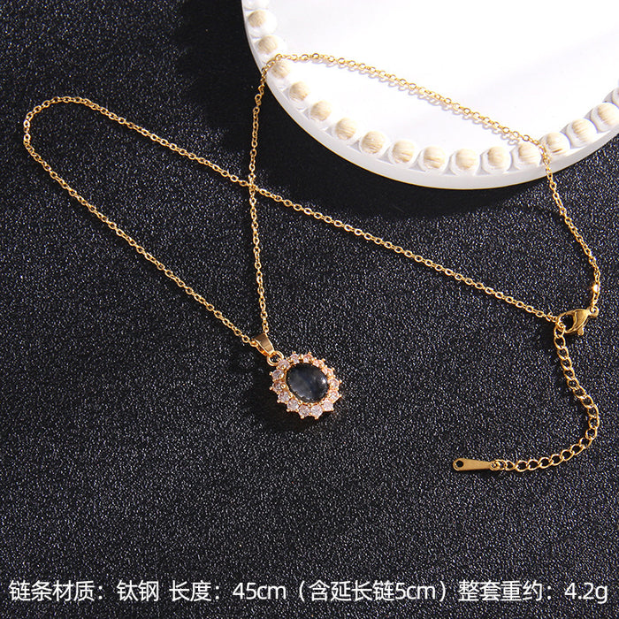 Jewelry WholesaleWholesale Copper Zircon Titanium Steel Thermostable Necklace JDC-NE-RongS004 Necklaces 荣硕 %variant_option1% %variant_option2% %variant_option3%  Factory Price JoyasDeChina Joyas De China