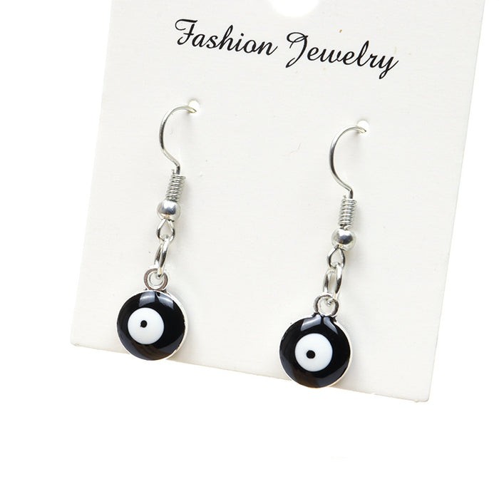 Wholesale Blue Devil Eyes Earrings Double Sided Pendant Ear Hooks JDC-ES-Songx030