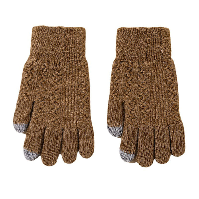 Wholesale Gloves Acrylic Thick Knit Split Finger Warm JDC-GS-HaiL008