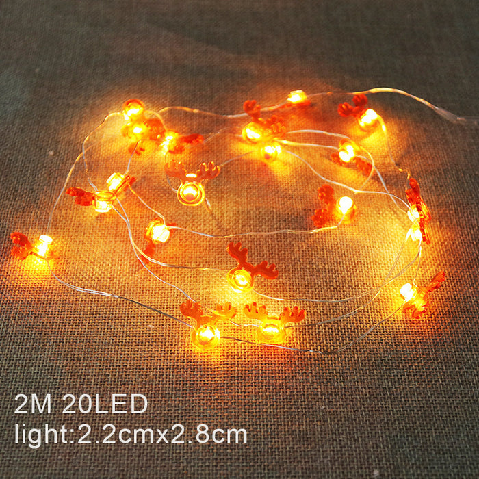 Wholesale Decorative Ribbon Christmas Cane Snowflake Decoration String Lights LED JDC-DCN-Huanj003