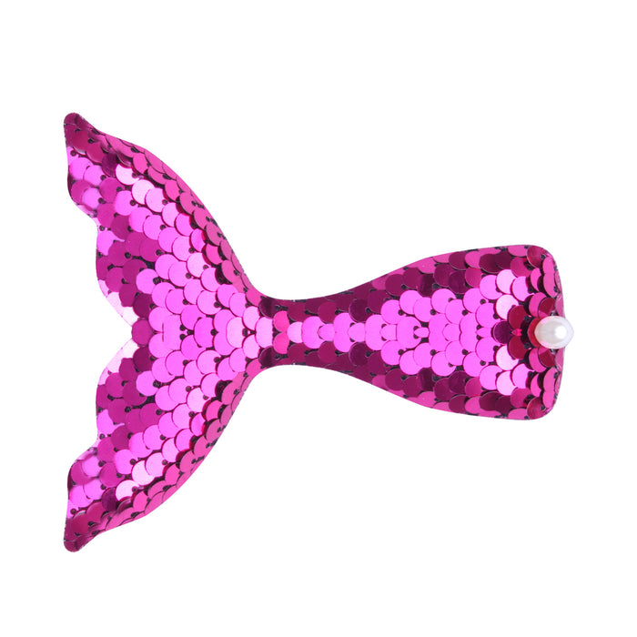 Wholesale heart cute children cartoon mermaid sequin duckbill clip JDC-HC-OM002