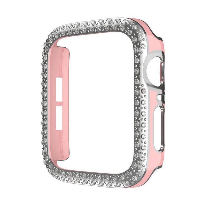 Wholesale Watch Case PC Double Row Flash Diamond iWatch Protective Cases MOQ≥2 JDC-WD-KuYue002