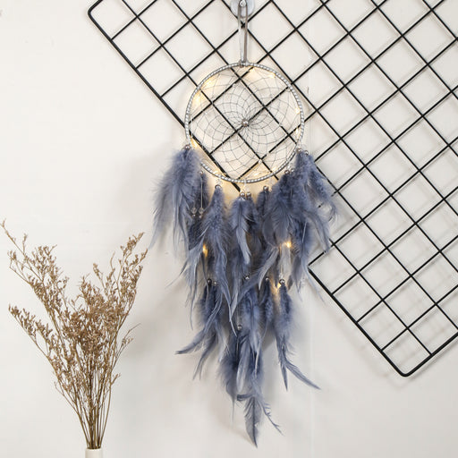 Jewelry WholesaleWholesale Wall Decoration Feather Iron Hoop Dreamcatcher MOQ≥2 JDC-DC-MengS010 Dreamcatcher 萌颂 %variant_option1% %variant_option2% %variant_option3%  Factory Price JoyasDeChina Joyas De China