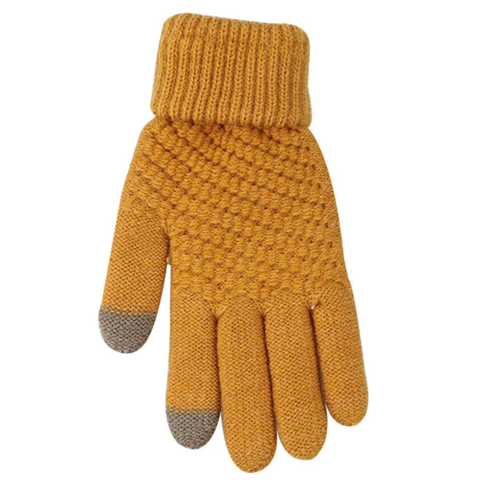 Wholesale Gloves Acrylic Thick Knit Warm Touch Screen JDC-GS-HaiL012