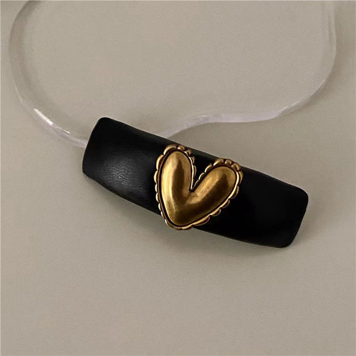 Jewelry WholesaleWholesale old love leather hairpin sponge side clip JDC-HC-DiShuo006 Hair Clips 迪硕 %variant_option1% %variant_option2% %variant_option3%  Factory Price JoyasDeChina Joyas De China