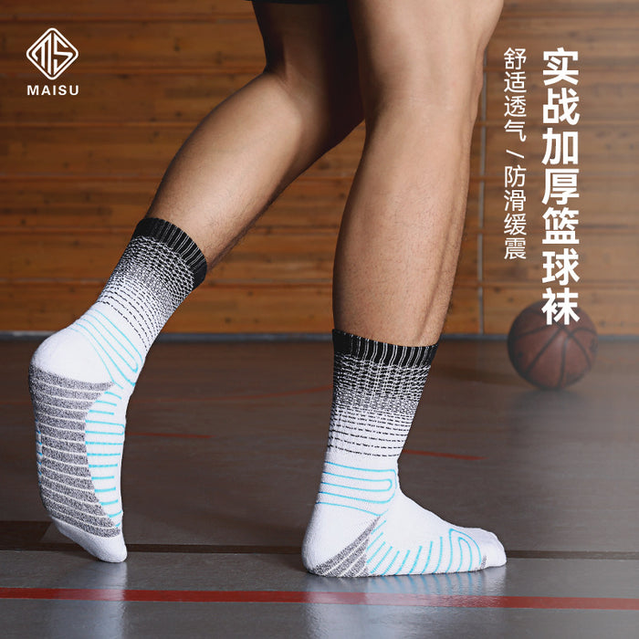 Wholesale Sock Polyester Cotton Basketball Combat Training Elite Socks High Tube Towel Bottom Sweat Absorption JDC-SK-MaiS001