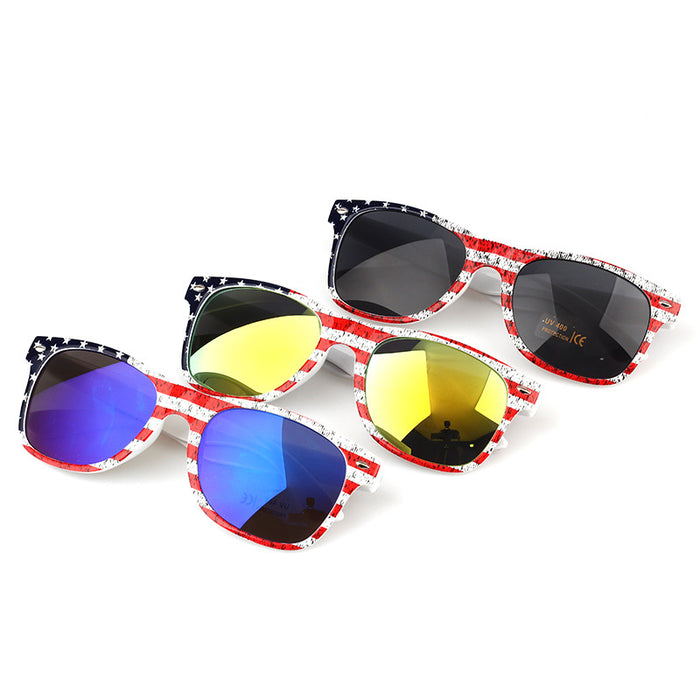 Wholesale 4th of July Rice Nails American Flag Independence Day Sunglasses JDC-SG-ZuoL003