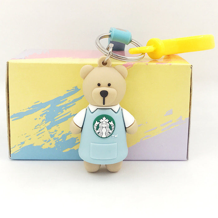 Wholesale Keychains PVC Hardware Cute Cartoon Bear (M) MOQ≥2 JDC-KC-RunN001